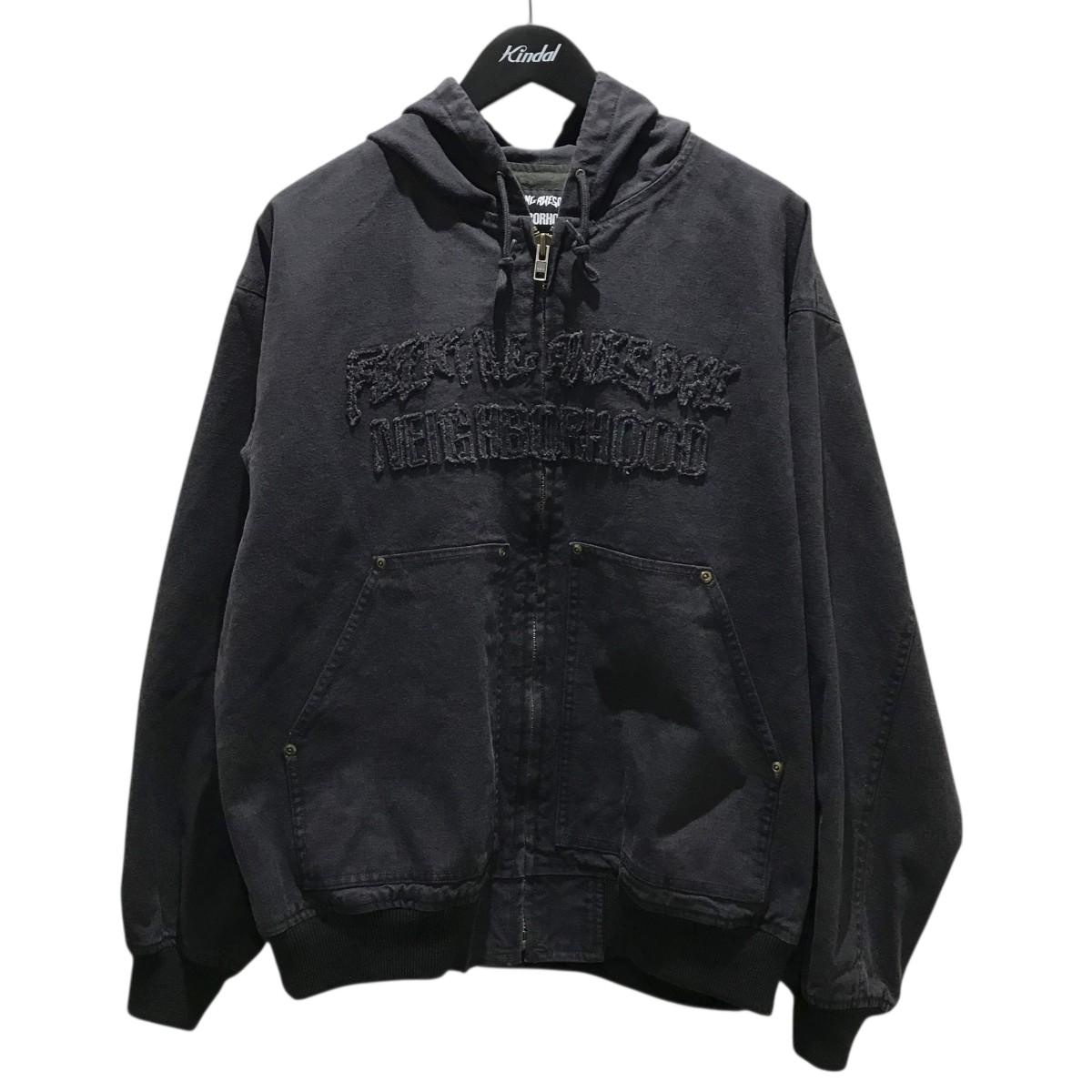 【中古】NEIGHBORHOOD×Fucking Awesome 25SS 【HOODED JACKET】 ジーンズ上衣 251TSFGN-JKM01S 黒いこと 大きさ：M 【100126】（ネイバーフッド×ファッキングオーサム）