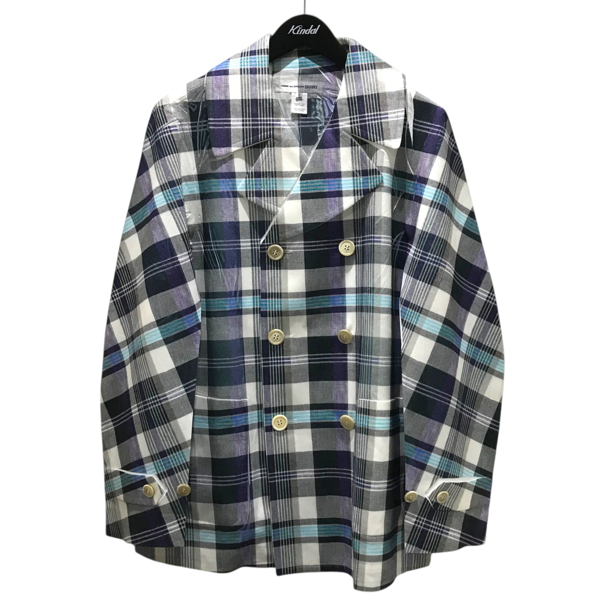 【中古】 COMME des GARCONS SHIRT　 転写Pコート FO-C501 ホワイト×グレー サイズ：M 【100126】（コムデギャルソンシャツ） 39,754円