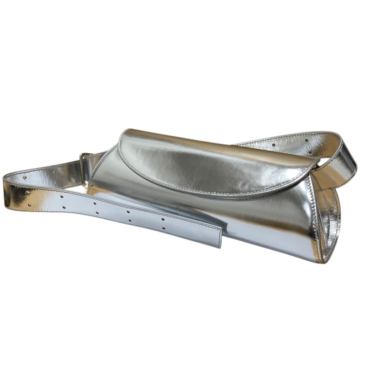 【中古】 JIL SANDER　 カンノーロ ショルダーバッグ J07WD0023 CANNOLO SM シルバー 【150226】（ジルサンダー）