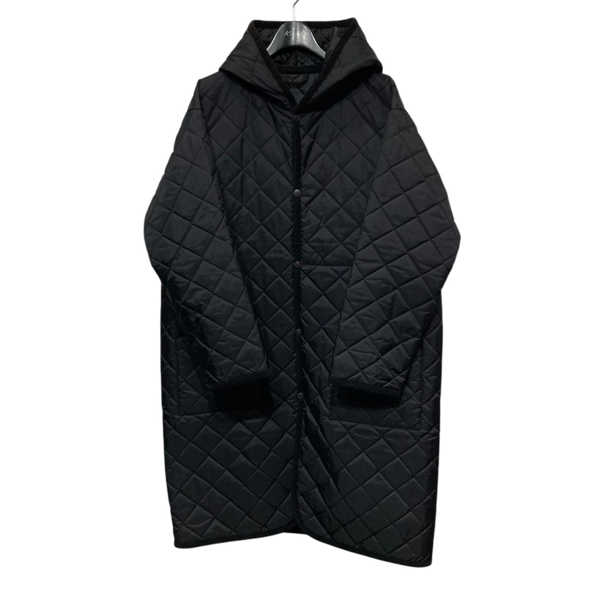 【中古】COMOLI×LAVENHAM キルティング厚地の外套 黒いこと 大きさ：S 【300526】（コモリ×ラヴェンハム）