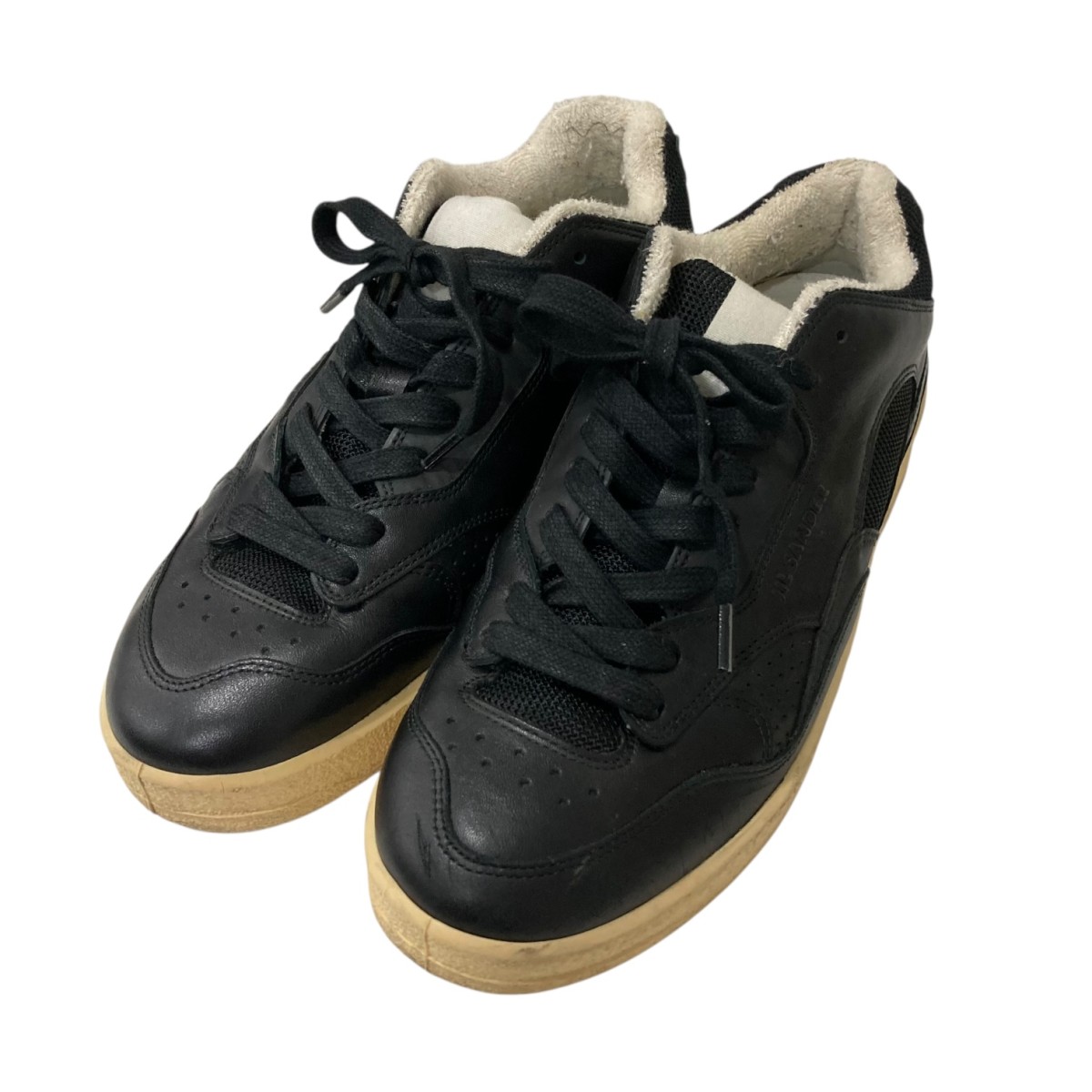 【中古】 JIL SANDER　 レザースニーカー ブラック サイズ：39 【100126】（ジルサンダー）