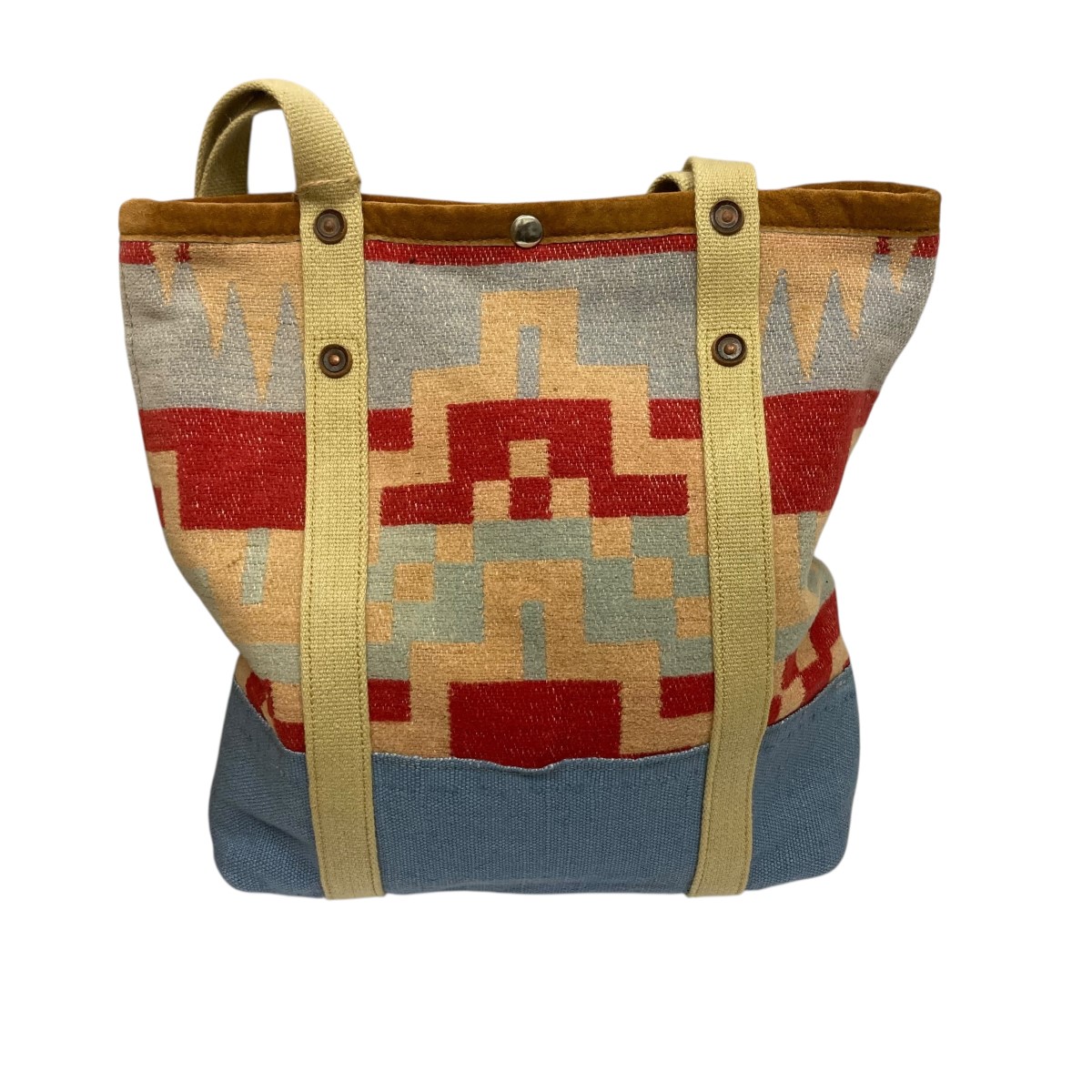【中古】 J．AUGUR DESIGN ナバホブランケットトートバッグ Navajo tote ベージュ サイズ：ONE SIZE 【価格見直し】