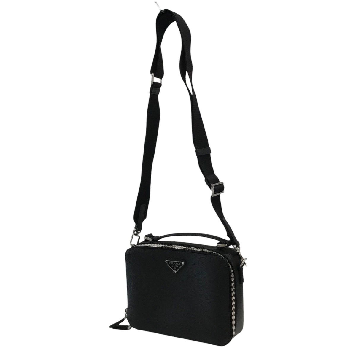【中古】 PRADA ブリックサフィアーノレザーバッグ 2VH069 ブラック 【価格見直し】 102,080円