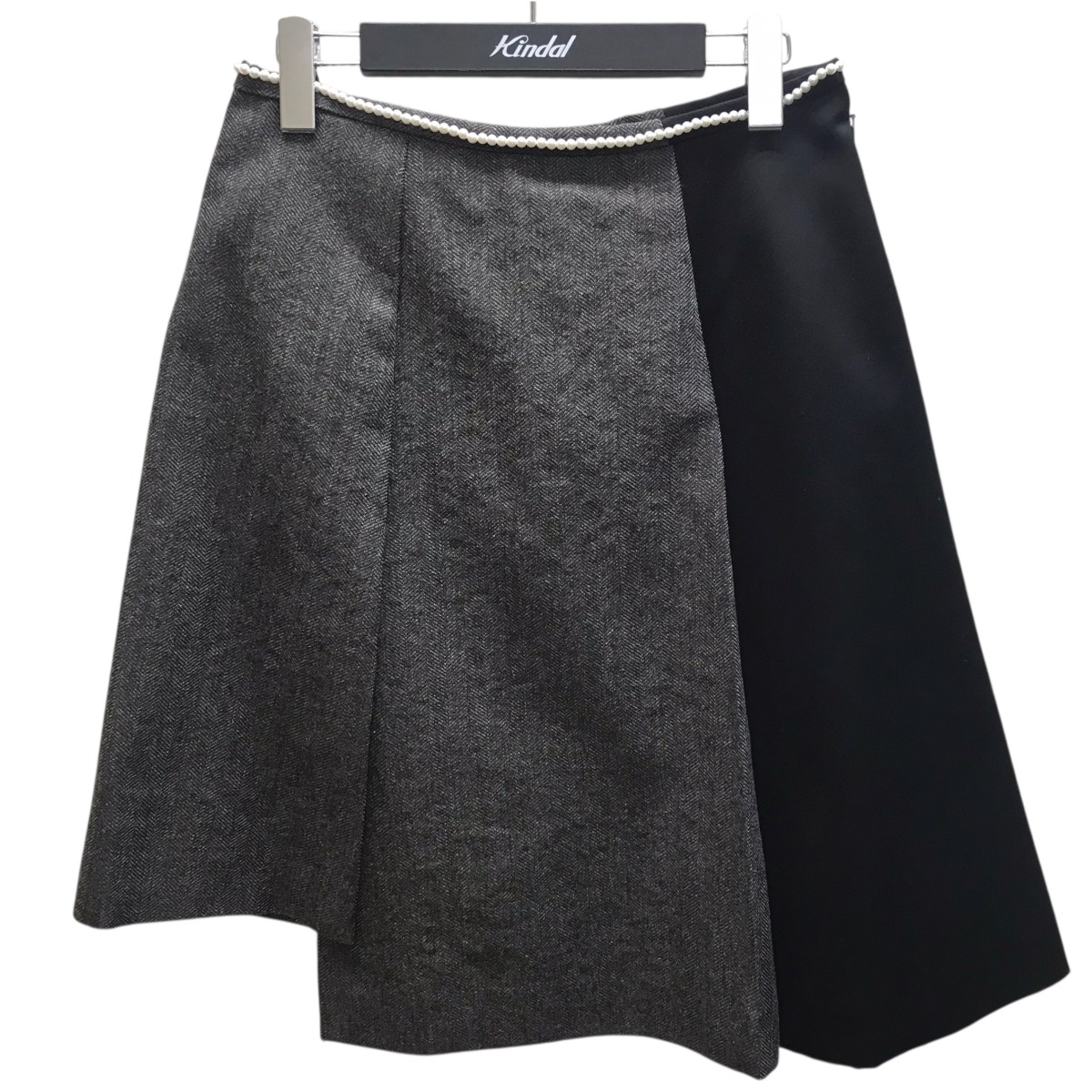 【中古】 KOLOR 25AW ドッキングスカート グレー×ブラック サイズ：3 【価格見直し】