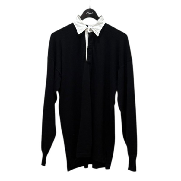 【中古】COMOLI 毛糸 ラガープルオーバー W03-05012 黒いこと 大きさ：2 【100126】（コモリ）