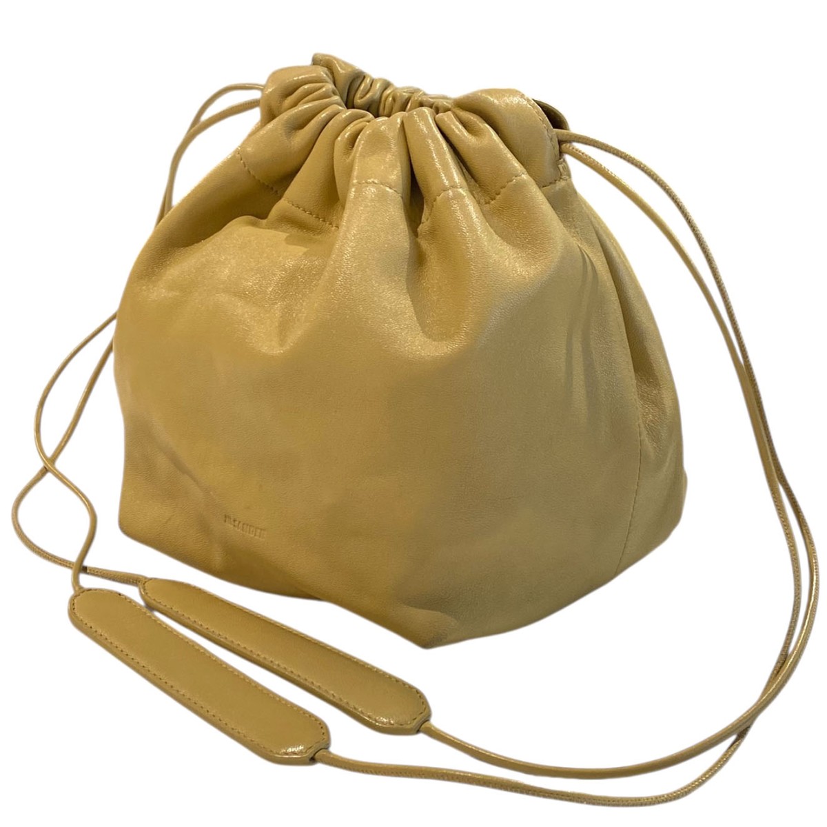 【中古】 JIL SANDER　 DUMPLINGダンプリングクロスボディショルダーバッグ イエロー サイズ：タテ19.5cm×ヨコ30cm×マチ16cm 【100126】（ジルサンダー）