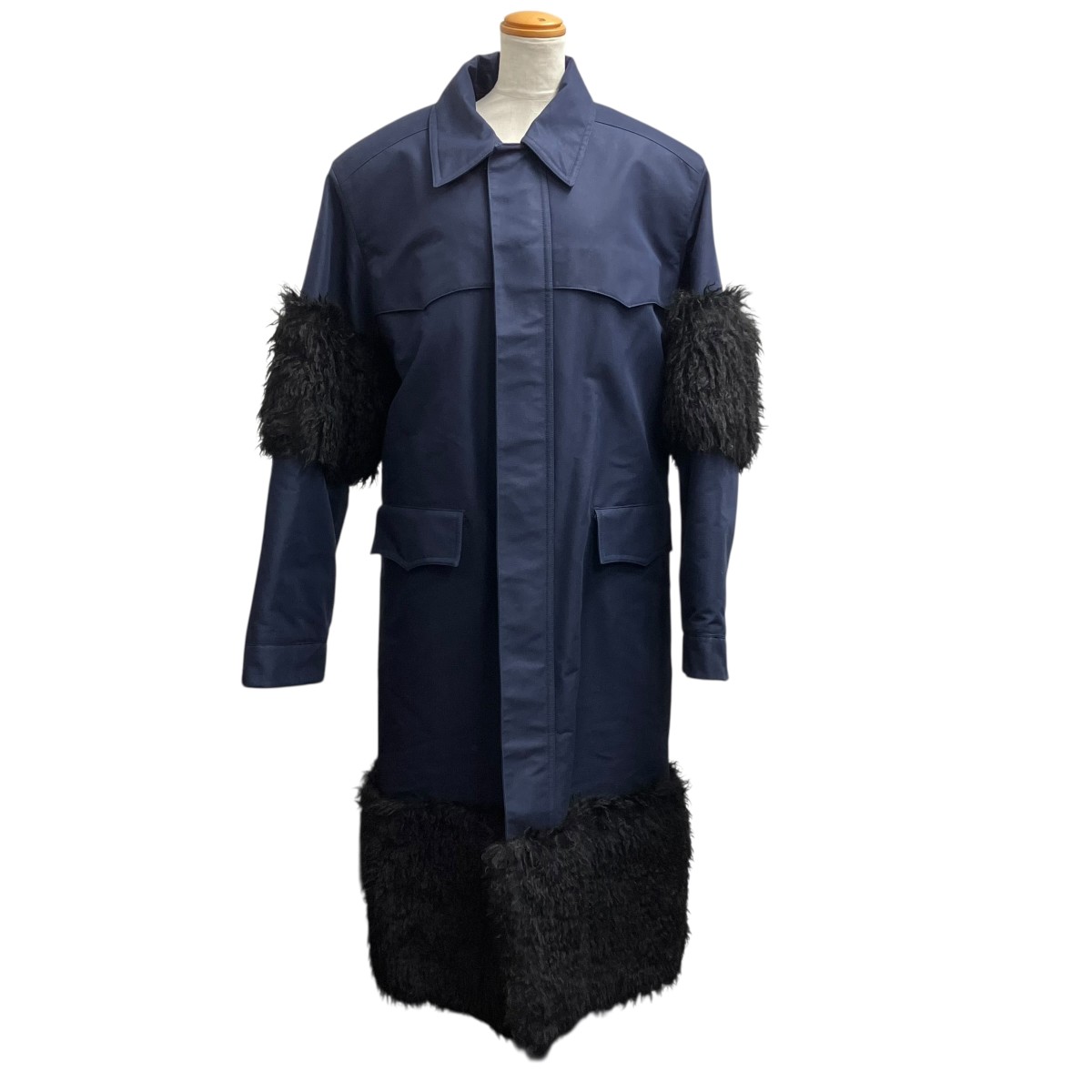 【中古】 PRADA　 コート SGO099 ネイビー サイズ：S 【120126】（プラダ）