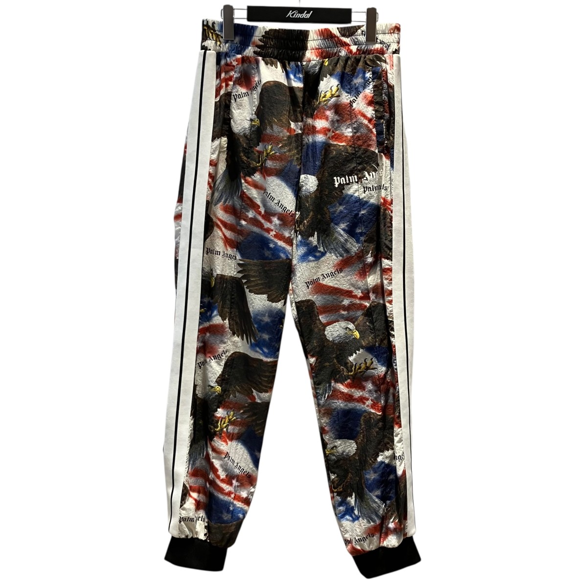 【中古】 Palm Angels　 トラックパンツ EAGLE PRINT SHELL TRACK PANTS マルチカラー サイズ：L 【110126】（パームエンジェルス）