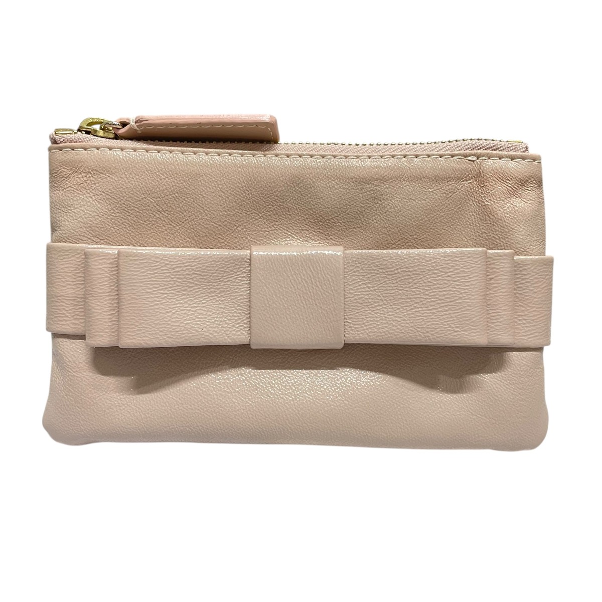 【中古】 VALENTINO GARAVANI　 リボンポーチ ピンク 【120126】（ヴァレンティノ・ガラヴァーニ）