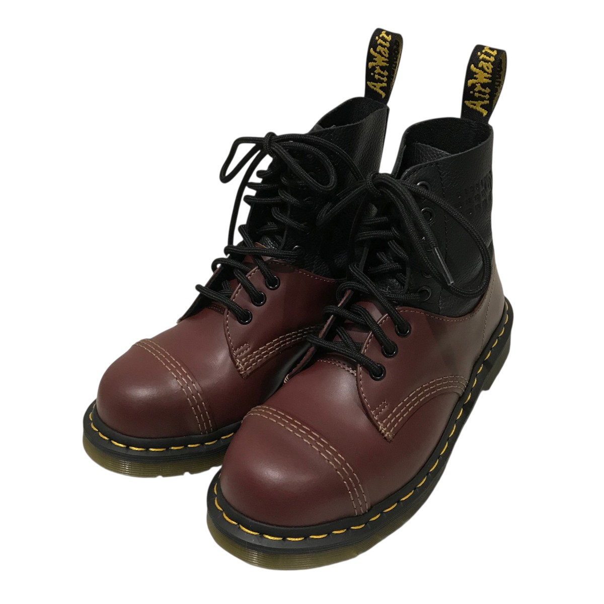 【中古】\u003cBR\u003eDr．Martens×MM6 Maison Margiela\u003cBR\u003e【1460 TWIST ST MM6】 レースアップブーツ AF508 ボルドーワイン×黒いこと 大きさ：UK4\u003cBR\u003e【通貨価値思いなおす】