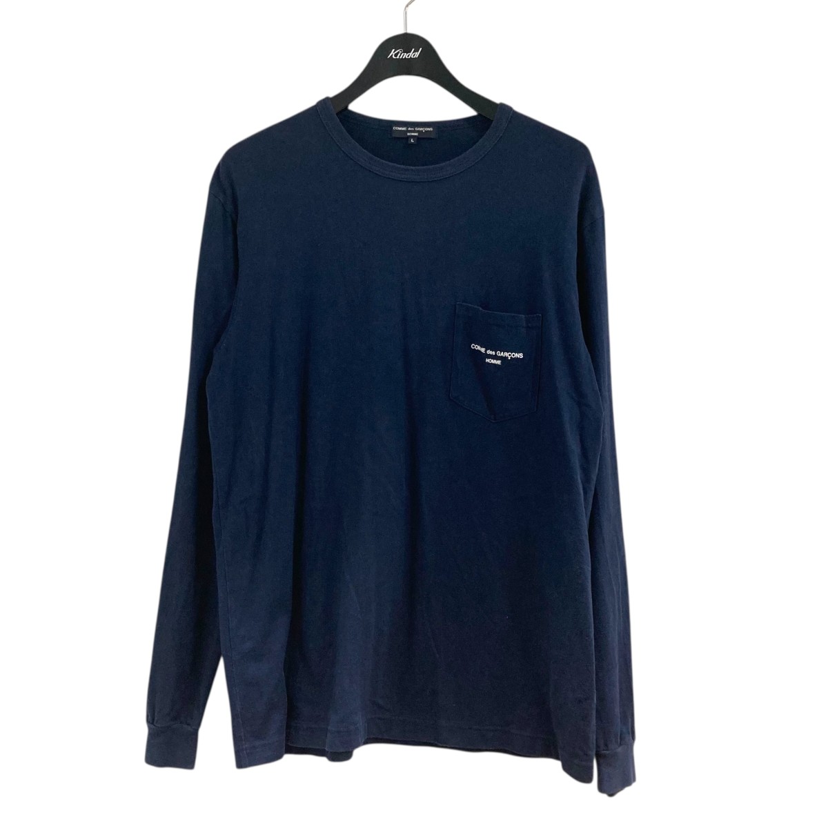 【中古】 COMME des GARCONS HOMME　 パッチワーク プリント 半袖シャツ HE-T010． ネイビー サイズ：? 【120126】（コムデギャルソンオム）