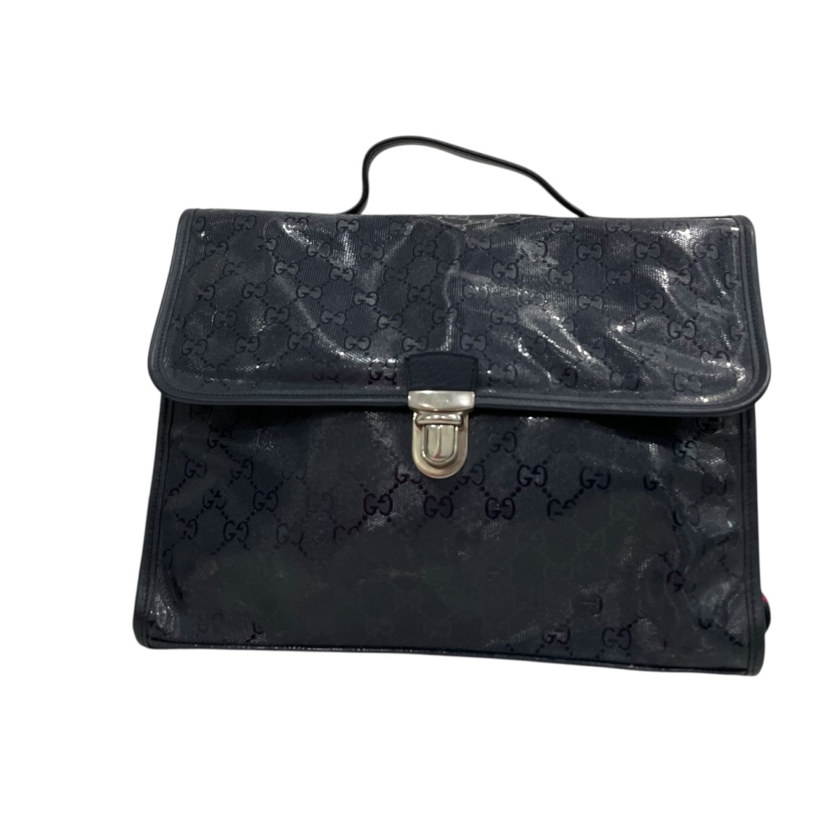 【中古】GUCCI　インプリメ リュック 271102 ネイビー&times;レッド 【280626】（グッチ）｜ブランド古着のカインドオル