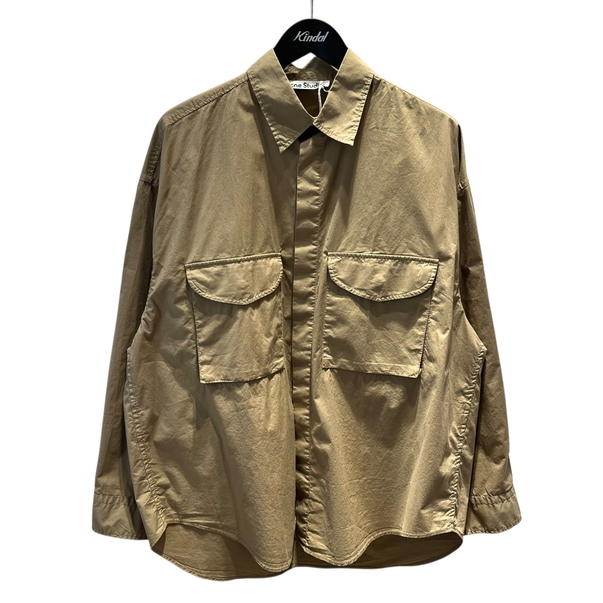 【中古】 ACNE STUDIOS　 24AW BUTTON UP SHIRT ボタンアップ シャツ BB0608 ベージュ サイズ：42 【120126】（アクネストゥディオズ）