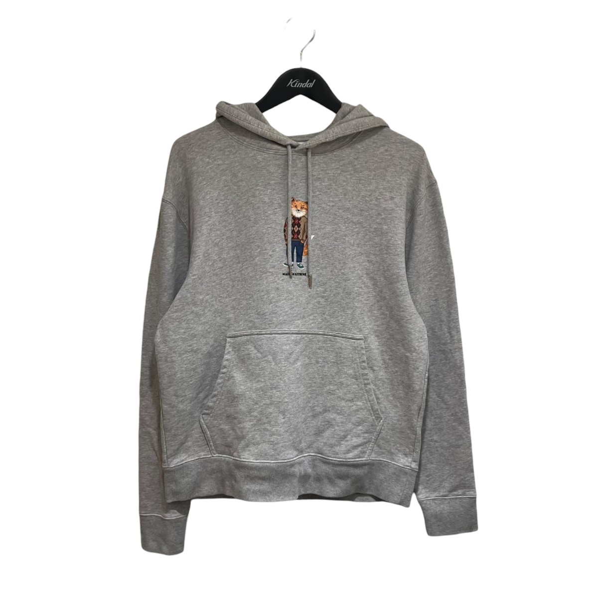 【中古】<br>MAISON KITSUNE<br>Dressed Fox フーディ 長袖パーカー LM00304KM0001 グレー サイズ：S<br>【価格見直し】