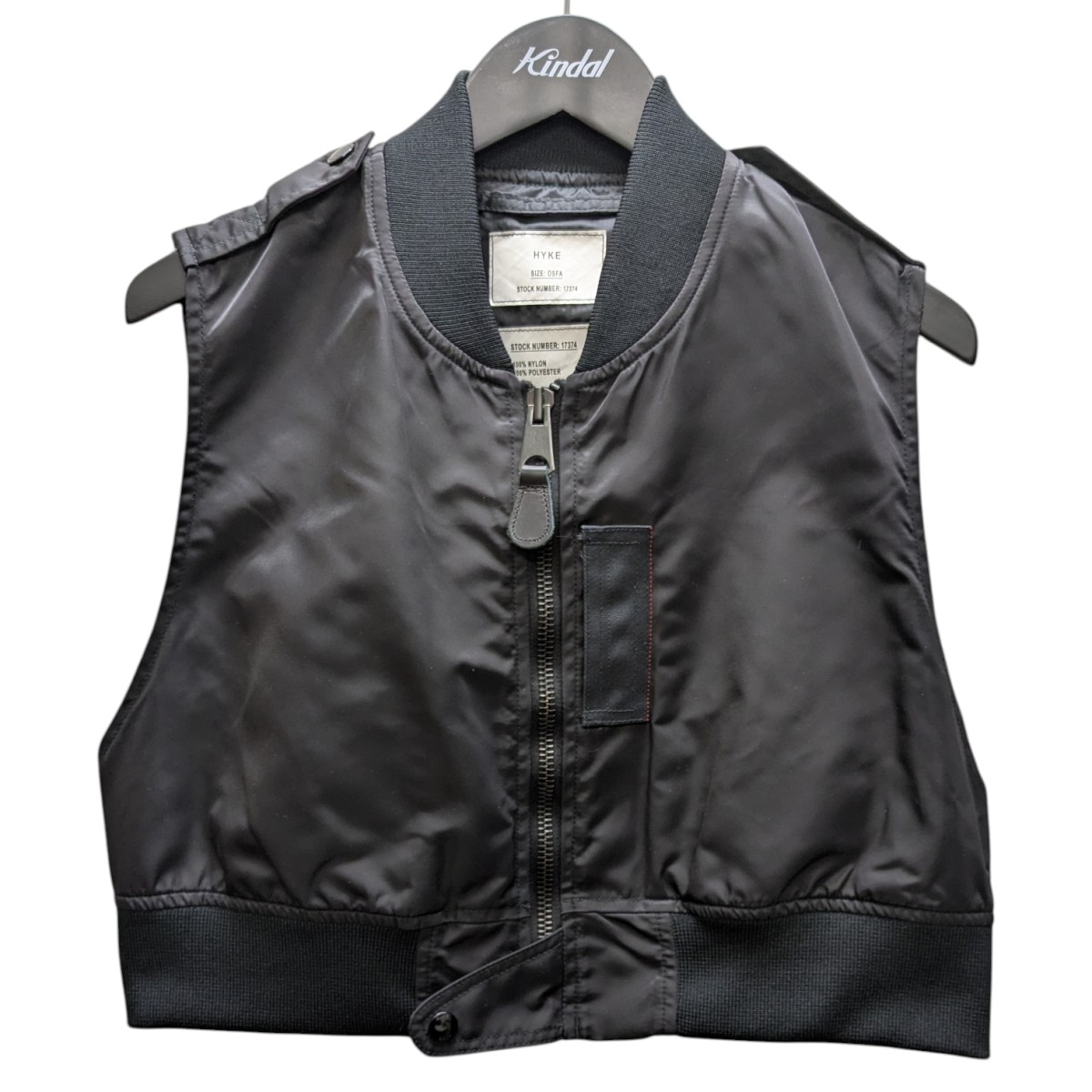 HYKE クロップドベスト TYPE L-2A CROPPED TOP 美品】HYKE TYPE L-2A CROPPED TOP ベスト 黒 - メルカリ