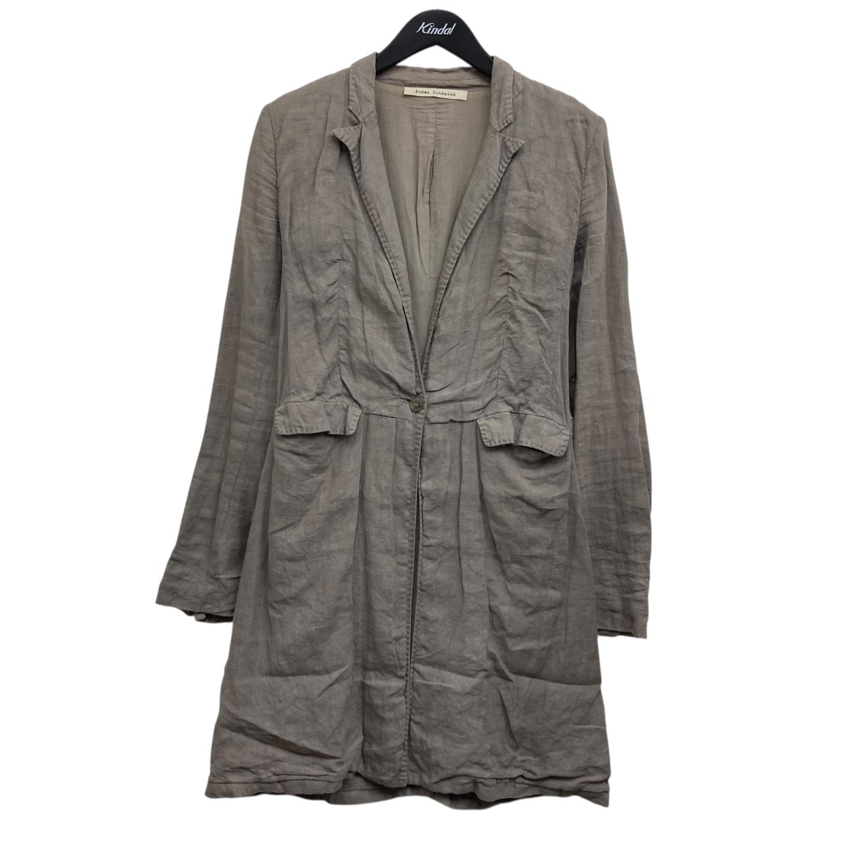【中古】 POEME BOHEMIEN　 リネンコート ベージュ サイズ：- 【140126】（ポエムボヘミアン）