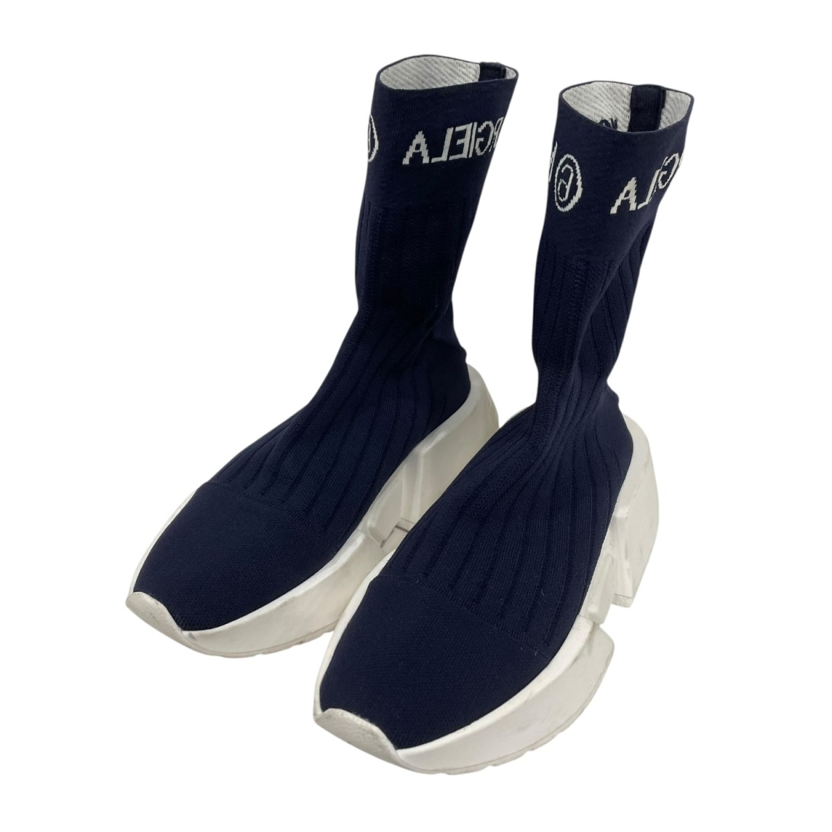 【中古】 MM6 Maison Margiela ソックススニーカー ネイビー 【140126】(マルタンマルジェラ)