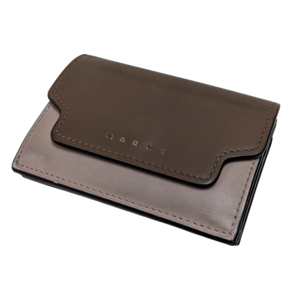 【中古】MARNI　三つ折りミニウォレット ブラウン 【170126】（マルニ）｜ブランド古着のカインドオル
