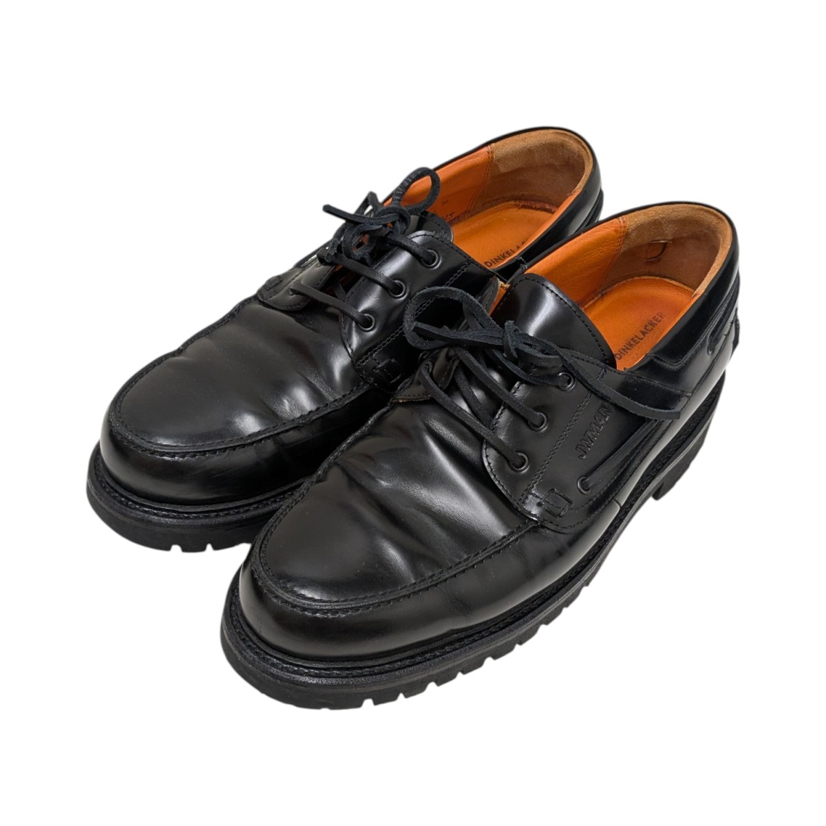 【中古】\u003cBR\u003eHEINRICH DINKELACKER×JUNYA WATANABE MAN\u003cBR\u003e25AW なめし革シューズ 黒いこと 大きさ：39\u003cBR\u003e【必要経費思いかえす】