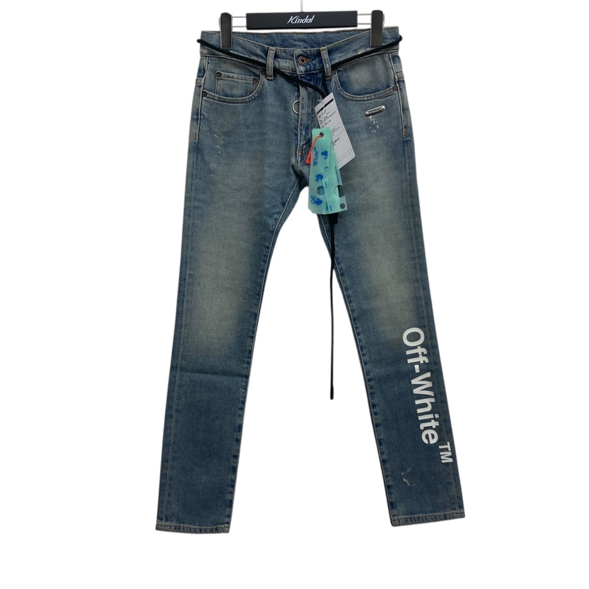 再入荷【中古】 OFFWHITE スキニーデニムパンツ インディゴ サイズ：28 