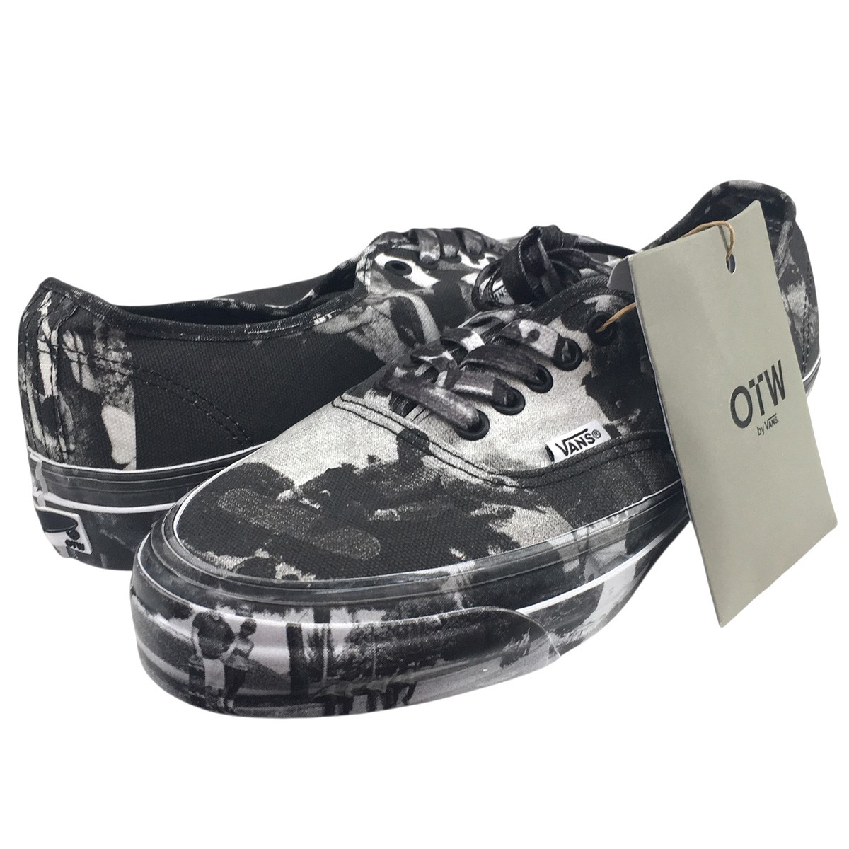 【中古】 VANS 25AW OTW by Vans X Atiba Jefferson アティバ・ジェファーソン × OTWバイバンズ オーセンティック スニーカー シューズ 靴 ブラック サイズ：27.5CM 【価格見直し】