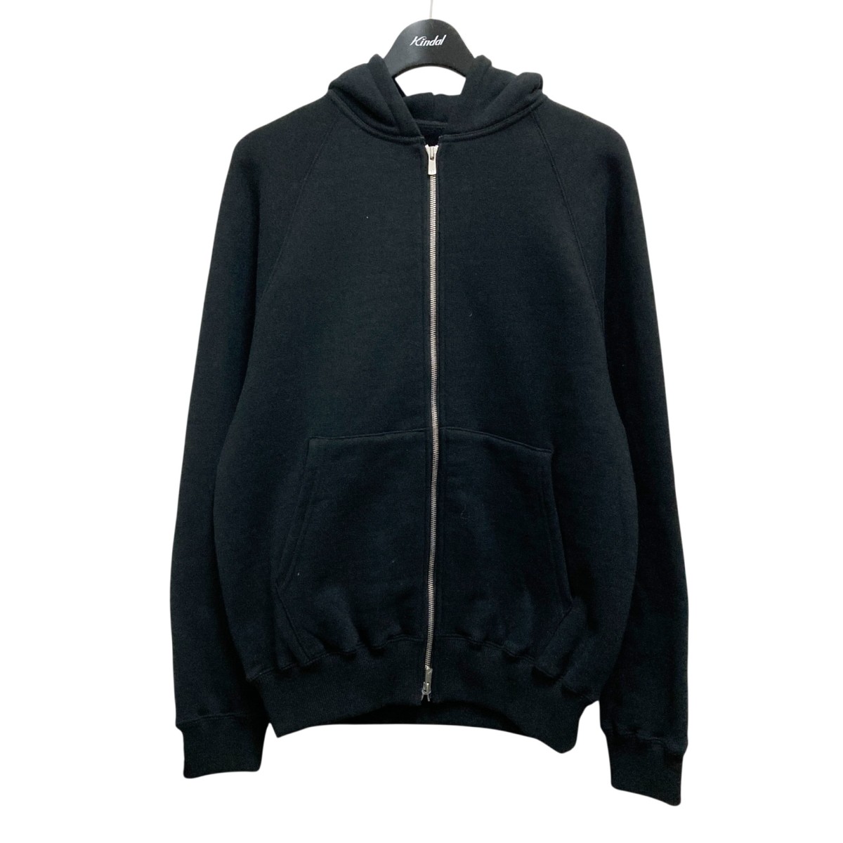 【中古】\u003cBR\u003emaison kinema\u003cBR\u003eジップパーカー KNM 25SS SW0002 BULK 黒いこと 大きさ：XS\u003cBR\u003e【通貨価値思いなおす】