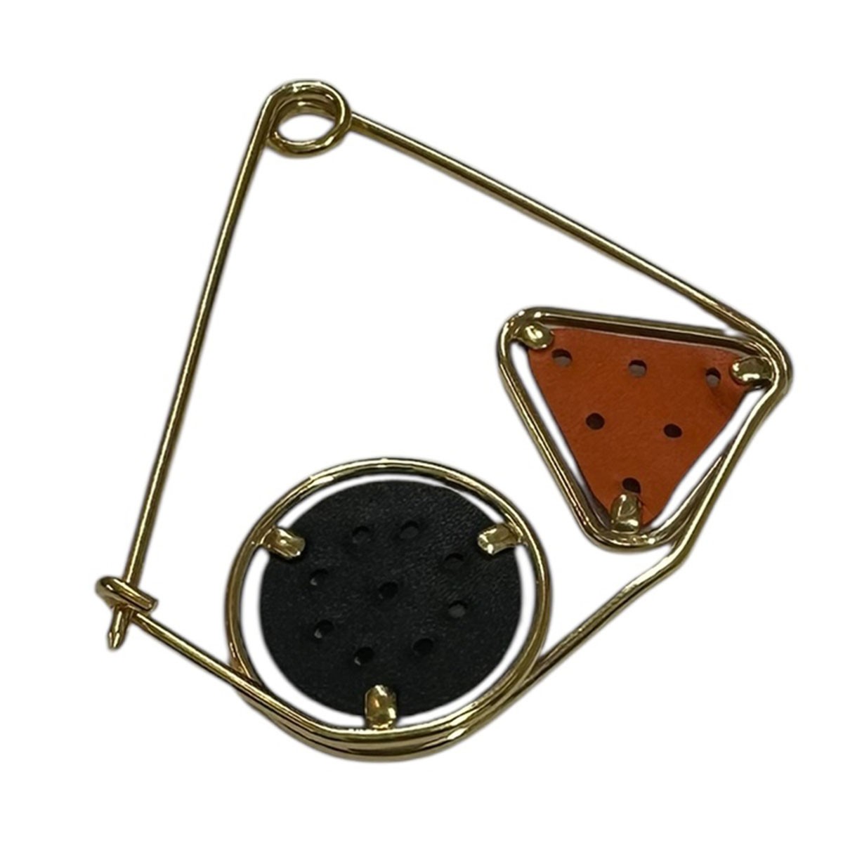 【中古】 LOEWE　 DOUBLE MECCANO PIN ダブルメカノピン ブローチ ゴールド×ブラック×オレンジ 【190126】（ロエベ） 10,826円