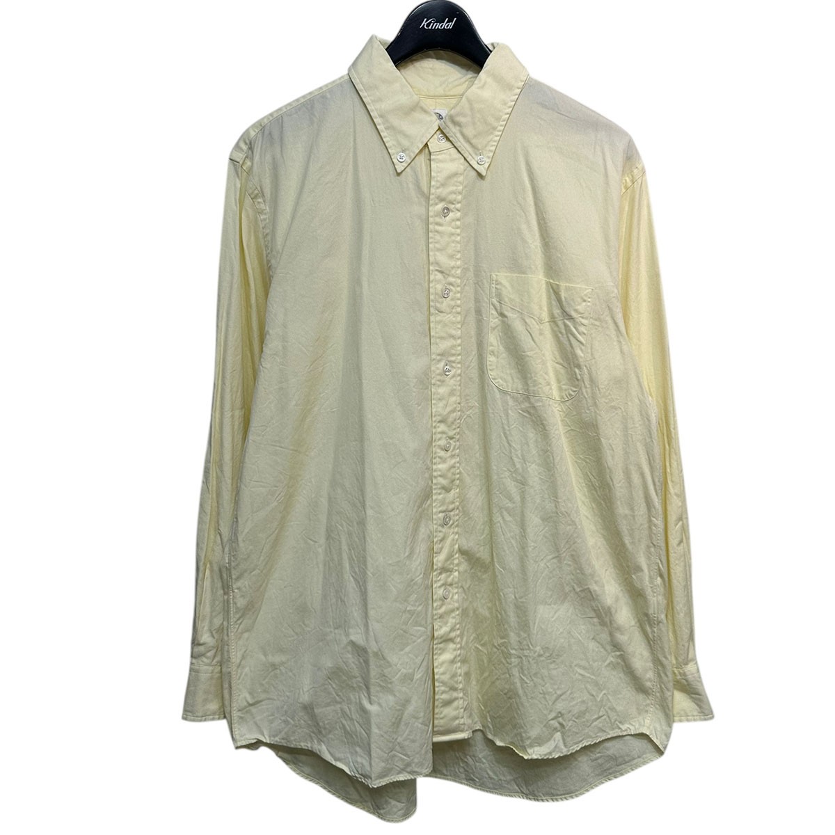 【中古】D．C．White IVY B．D．Shirt PINPOINT OXFORD アイビーボタンダウンオックスフォードシャツ D241660 黄色 大きさ：L 【200126】（ディーシーホワイト）