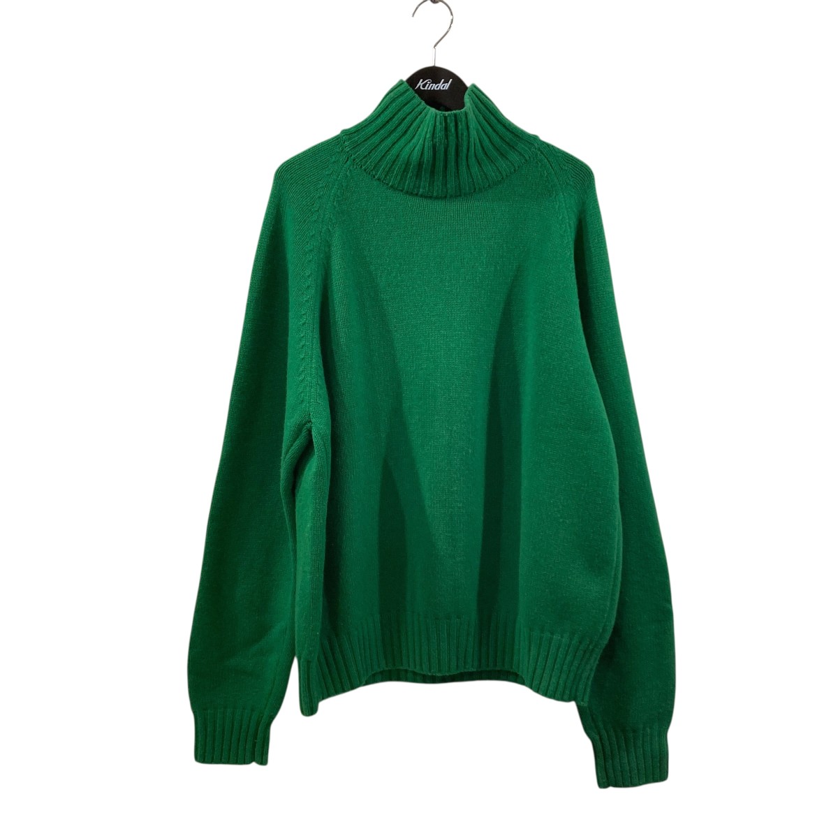 【中古】stein　EX FINE LAMBS LOOSE HIGH NECK KNIT LS ハイネックニット ST．450 グリーン サイズ：M 【010526】（シュタイン）｜ブランド古着のカインドオル