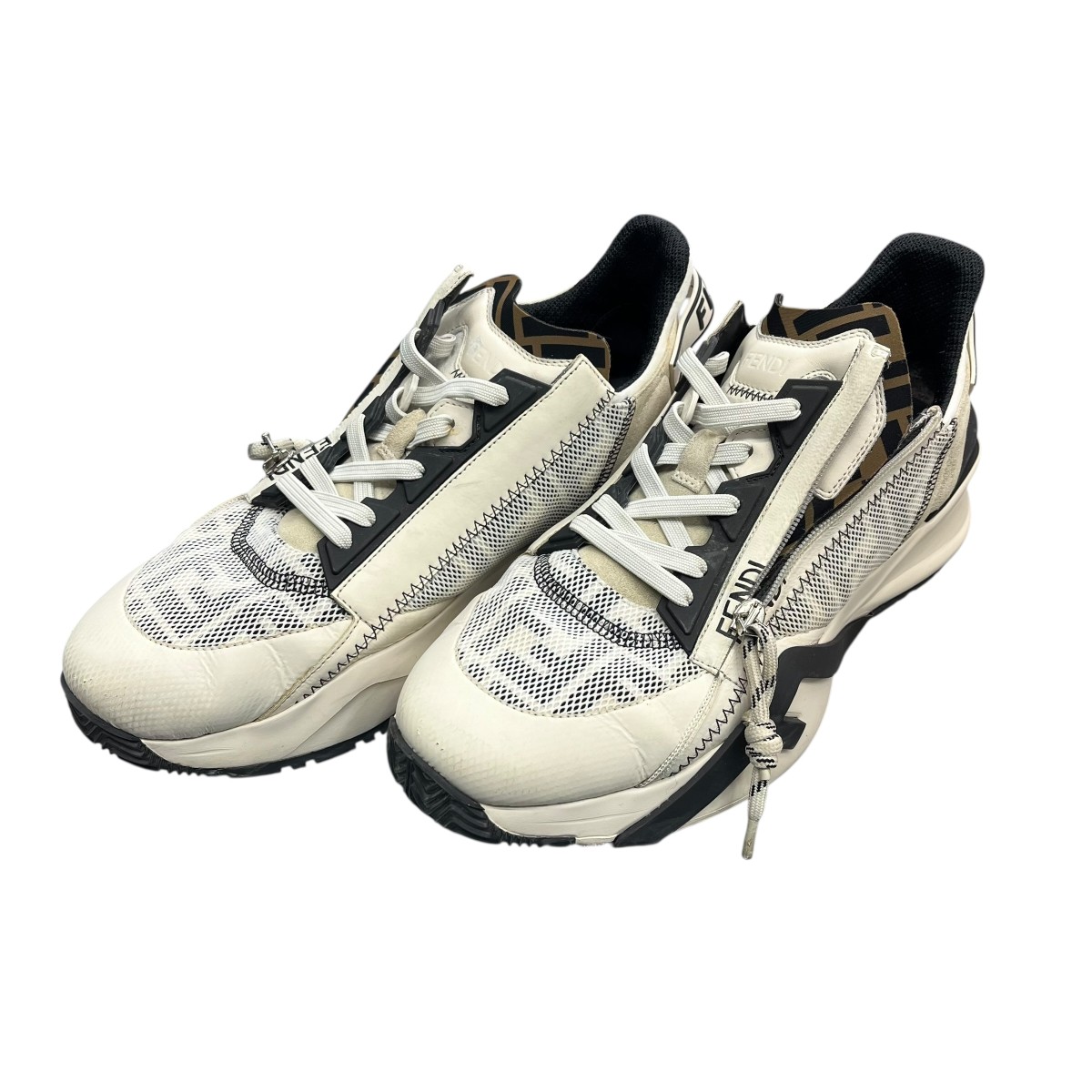 【中古】 FENDI ローカットスニーカー 7E1392 ホワイト サイズ：9 【価格見直し】