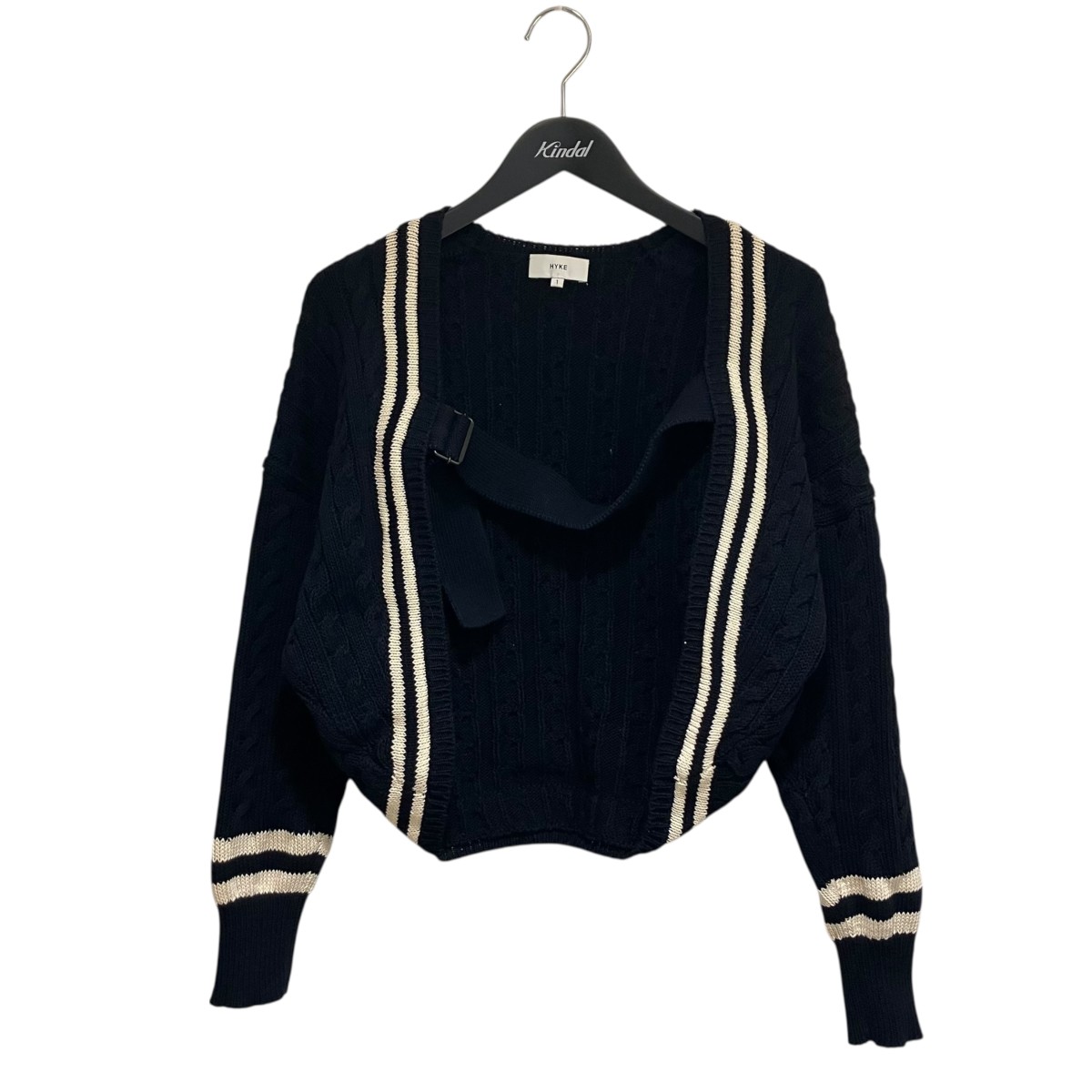 楽天市場】HYKE ハイク カーディガン ニット 23秋冬 ブラック 黒 1(S