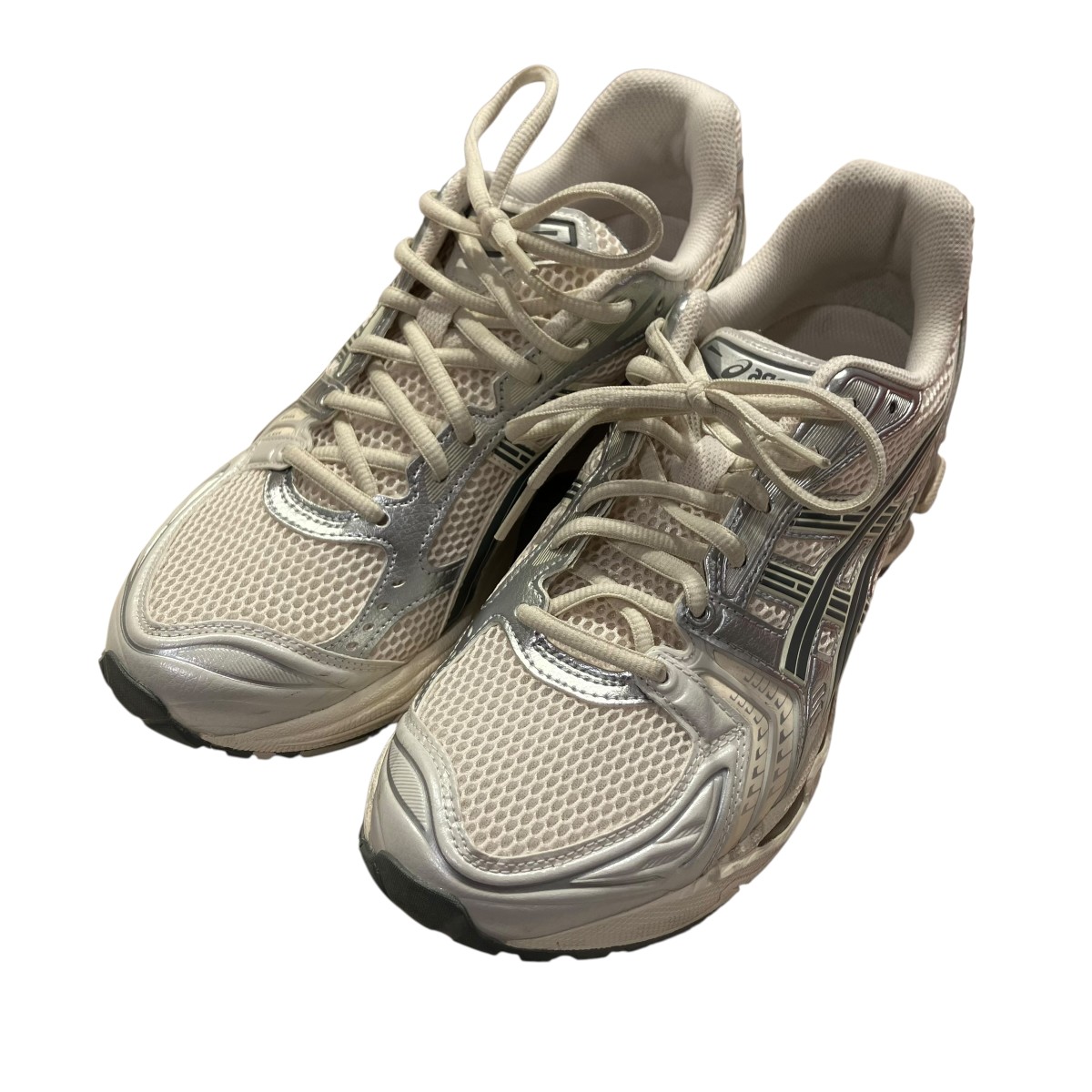 【中古】 asics　 GEL-KAYANO 14 Birch Dark Pewter スニーカー 1201A019 ホワイト サイズ：27.5ｃｍ 【200126】（アシックス）