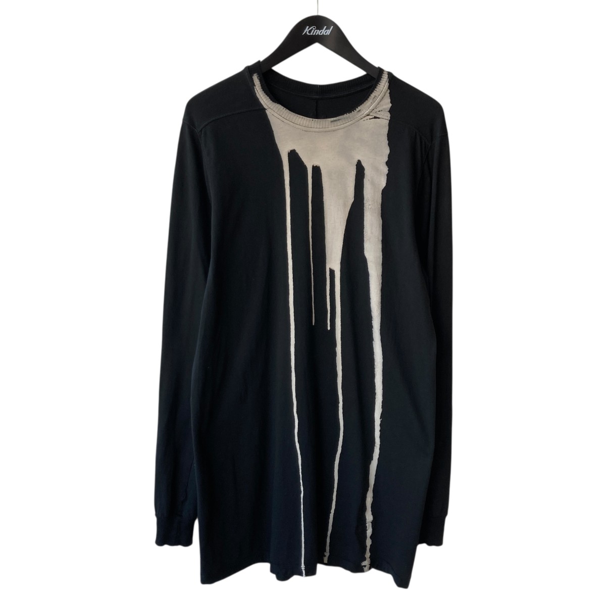 【中古】 DRKSHDW　 Bleach Vomit Long Sleeve ロングカットソー DU16F8265-RNV ブラック サイズ：M 【220126】（ダークシャドウ）