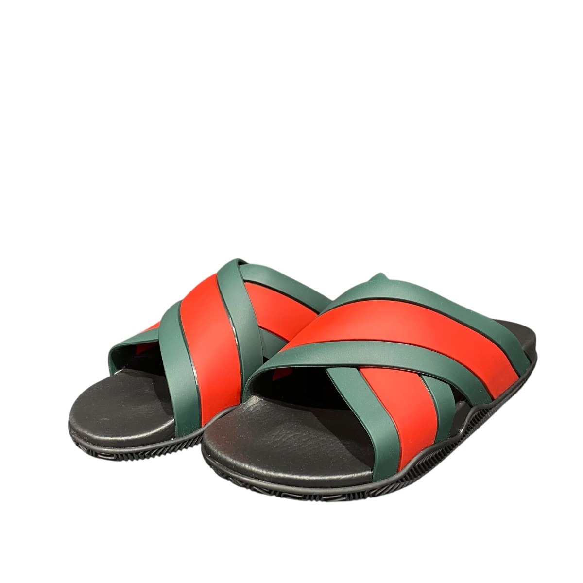 【中古】 GUCCI　 シェリーライン サンダル 627820 グリーン サイズ：42 【210126】（グッチ）