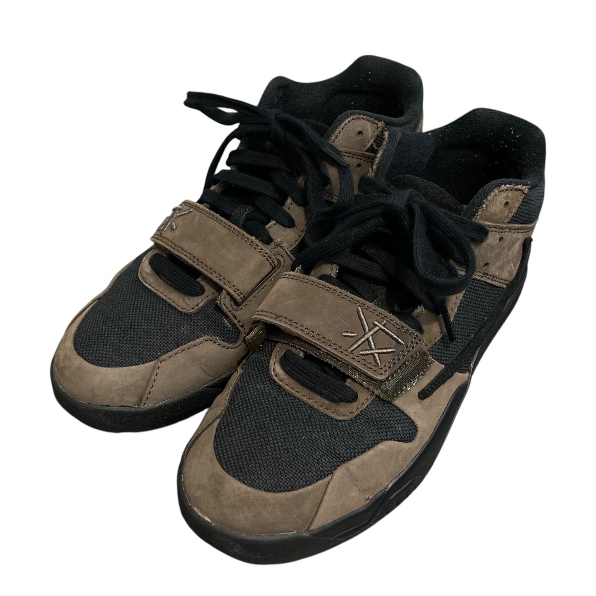 【中古】 NIKE×Travis Scott JUMPMAN JACK TR DARK MOCHA BLACK-SAIL ジョーダン ジャンプマンジャック スニーカー FZ8117-204 ベージュ×ブラック サイズ：27.5cm 【価格見直し】
