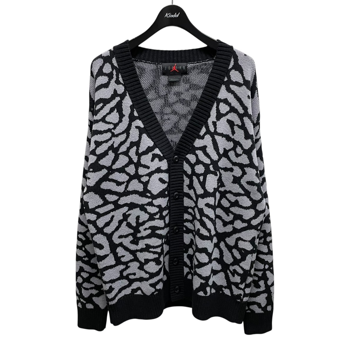 【中古】JORDAN AS M J FLT HRTG CARDIGAN レオパードカーディガン DV7574-010 黒いこと 大きさ：L 【140526】（ジョーダン）