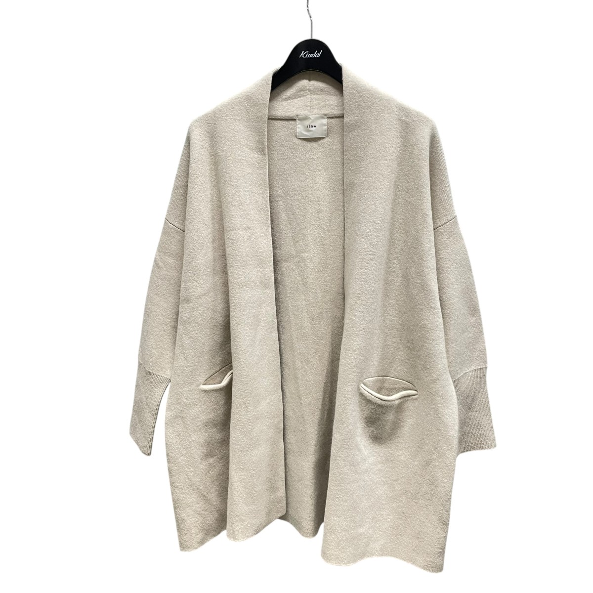 【中古】IENA ウールカシミヤガウンカーディガン 化粧着厚地の外套 白いこと 大きさ：大きさ書きあらわす無 【050326】（イエナ）