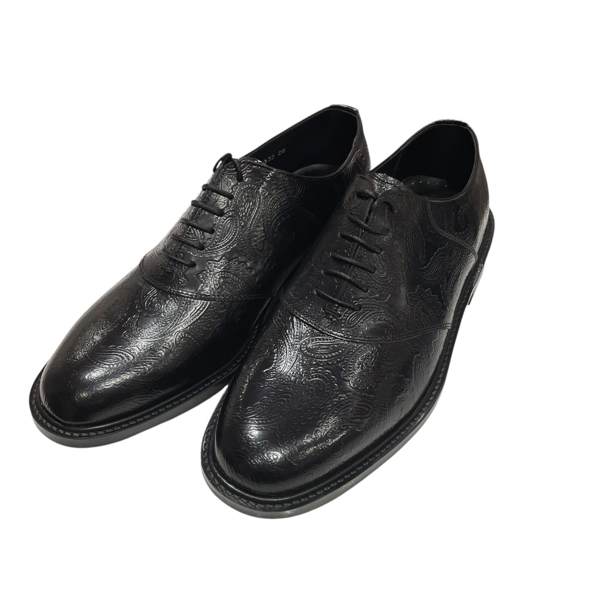 【中古】 kenford CLASSIC SADDLE PAISLEY レザーシューズ CJ25H K032 ブラック サイズ：26cm 【価格見直し】