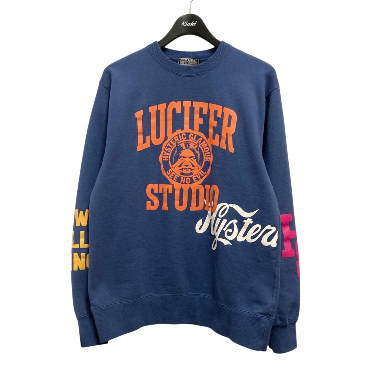 【中古】\u003cBR\u003eHysteric Glamour\u003cBR\u003e刷り上げる調教師 02253CS02 青色 大きさ：M\u003cBR\u003e【通貨価値思いなおす】