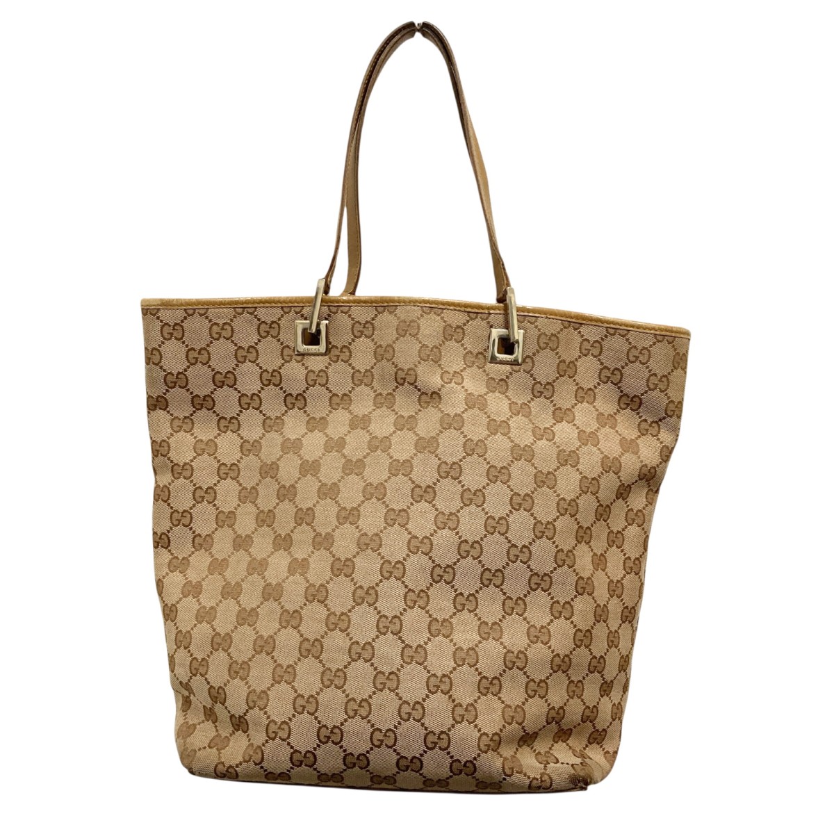 【中古】GUCCIGGキャンバス GG トートバッグ 002 1098 ベージュ【価格見直し】|ブランド古着のカインドオル