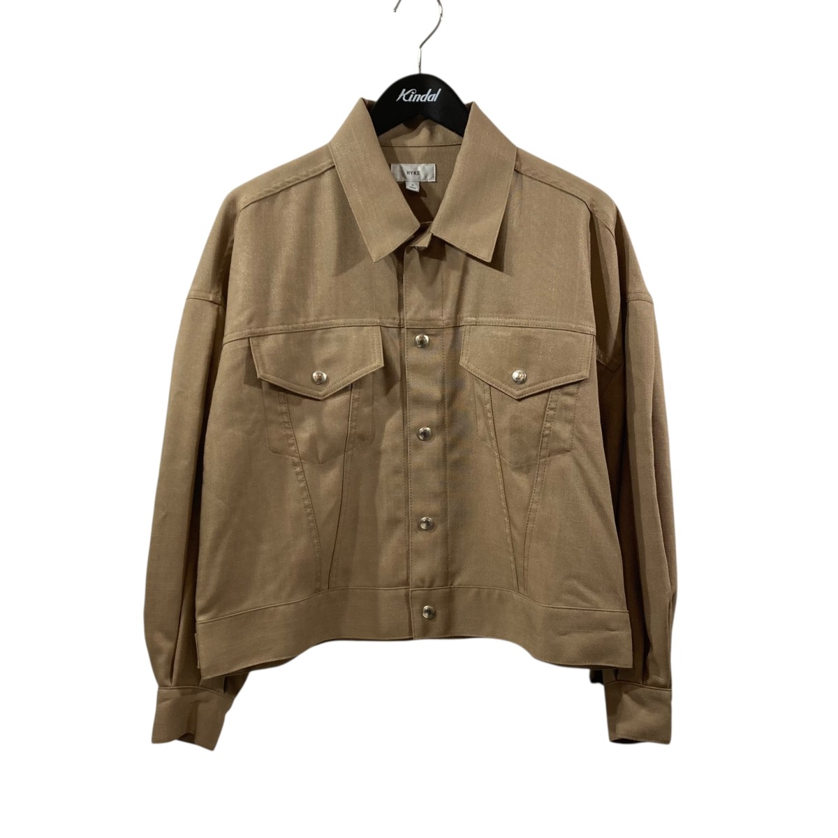 【中古】 HYKE 25SS OXFORD BALLON SLEEVE JACKET ジャケット 251-17501 ベージュ サイズ：2 【価格見直し】