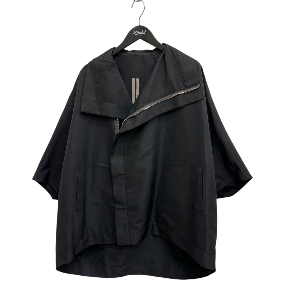 【中古】\u003cBR\u003eRICK OWENS\u003cBR\u003eZip Up Jacket Poncho 上衣 RP21S3767-TS 黒いこと 大きさ：40\u003cBR\u003e【通貨価値思いなおす】
