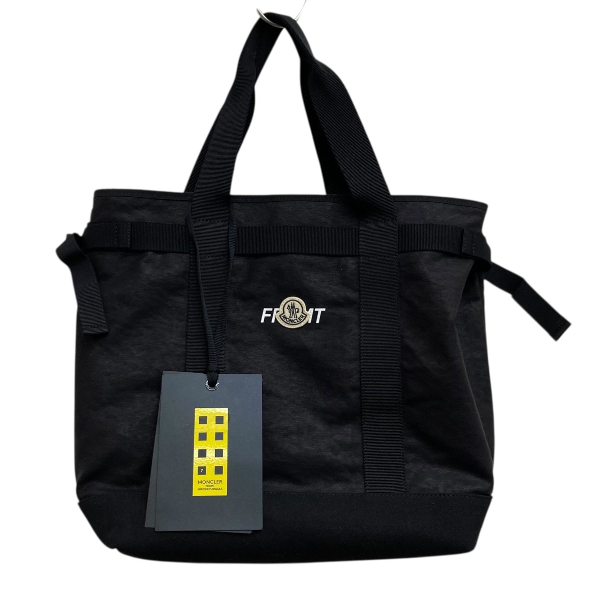 【中古】\u003cBR\u003eMONCLER×FRGMT\u003cBR\u003e藤原ヒロシ  M3266  GENIUS 7 トートバッグ I209U5D00002 黒いこと\u003cBR\u003e【通貨価値思いなおす】