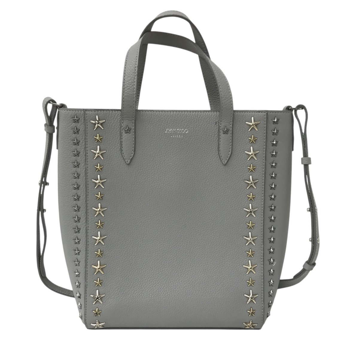 【中古】 JIMMY CHOO　 2WAYバッグ グレー 【240126】（ジミーチュウ）