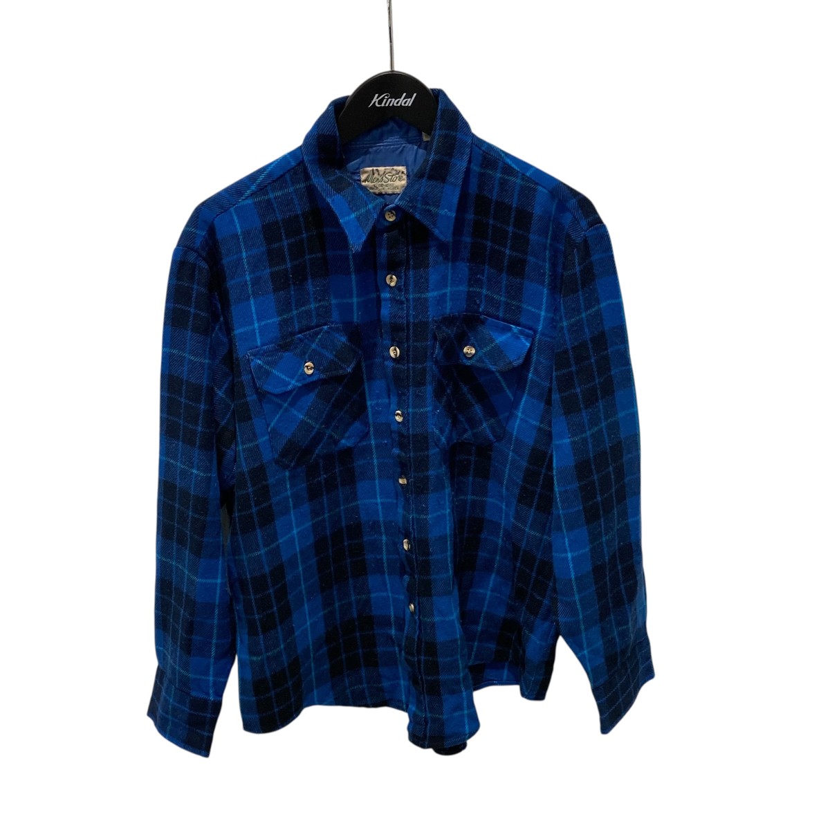 【中古】 Men’s Store チェック ネルシャツ 41-57701 ネイビー サイズ：L 【価格見直し】