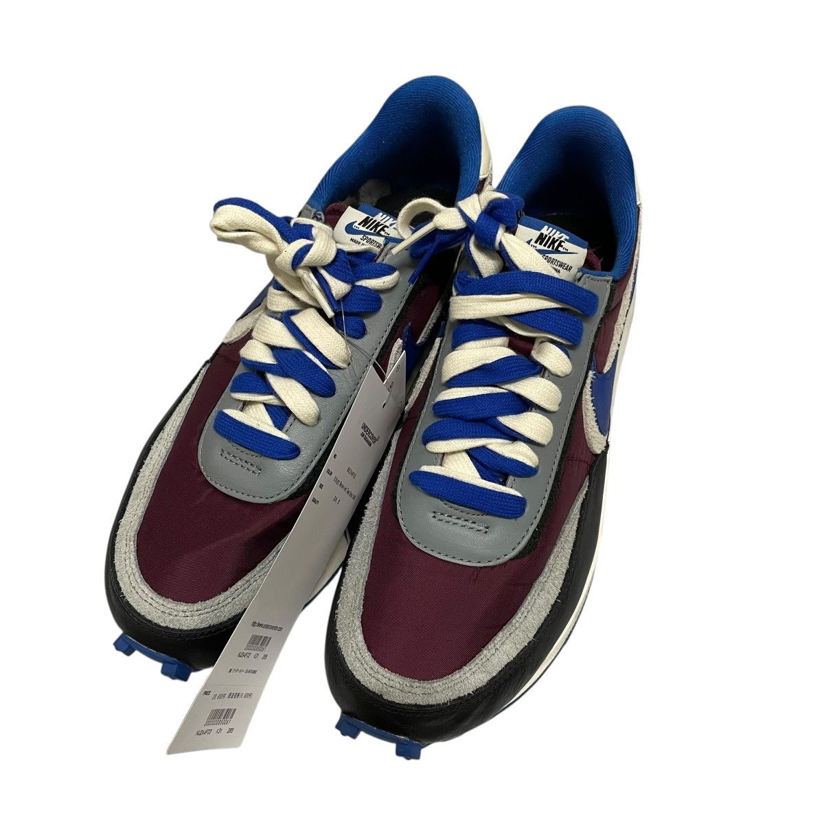 【中古】 sacai×NIKE×UNDERCOVER　 LD Waffle スニーカー DJ4877-600 ナイロマルーン サイズ：28.5 【240126】（サカイ×ナイキ×アンダーカバー）