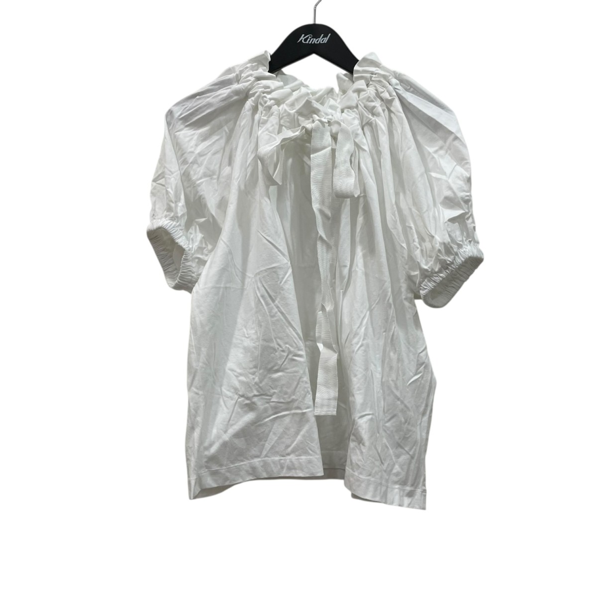 【中古】 Patou　 ボリュームジャージー半袖ブラウス 25S-JE139-9999 ホワイト サイズ：XS 【150426】（パトゥ）