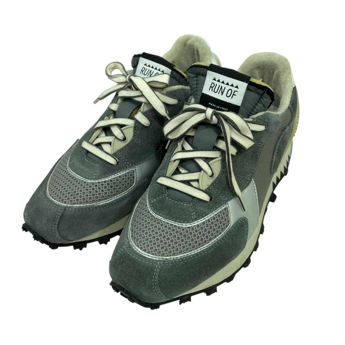 【中古】 RUN OF ローカットスニーカー グレー サイズ：40 【価格見直し】
