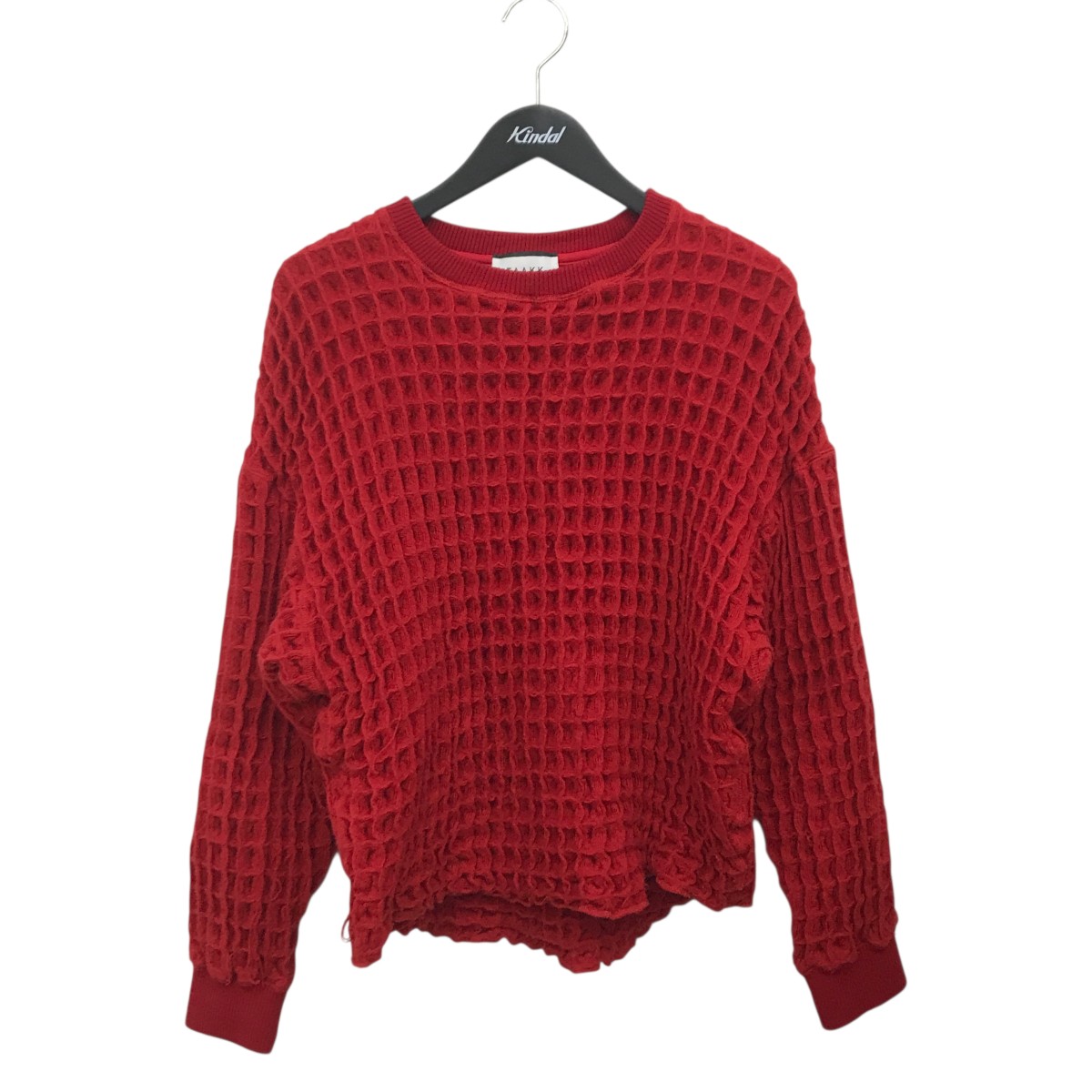 【中古】TAAKK BIG WAFFLE KNIT ニット TA18AW-PO016 レッド サイズ:2 【090526】(ターク)|ブランド古着のカインドオル