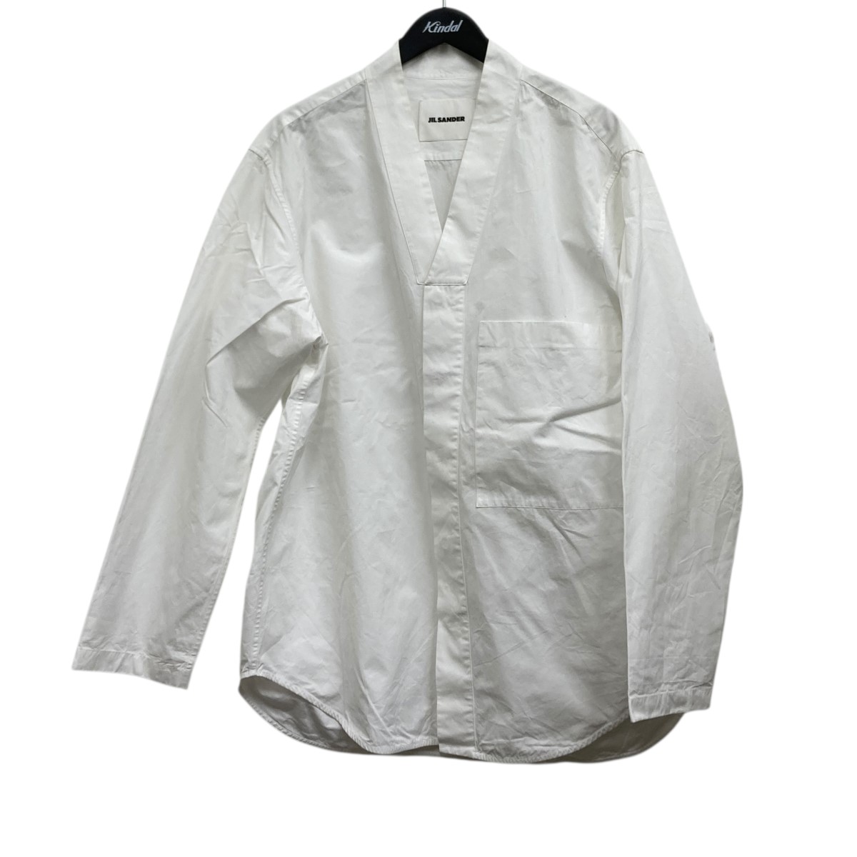 【中古】 JIL SANDER　 Kimono Collar シャツ ホワイト サイズ：41 【250126】（ジルサンダー）